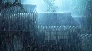 ⚡ Strong Rain Thunderstorm Sounds for Sleeping | Heavy Rain & Intense Thunder on Old House at Night