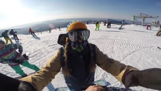 Snowboarding in Siberia