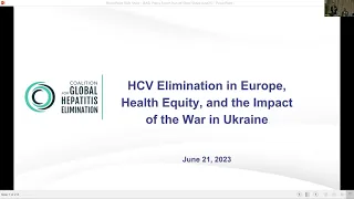 HCV Elimination in Europe, Health Equity, and the Impact of Armed Conflict | EASL Side Event