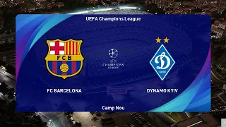 Barcelona vs Dynamo Kyiv | Champions League 2020 | PES 2021 Gameplay PC