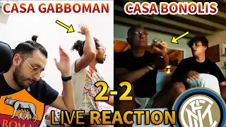 BONOLIS VS GABBOMAN: REAZIONE Romanisti VS Interisti!!! Roma-Inter 2-2 [LIVE REACTION]