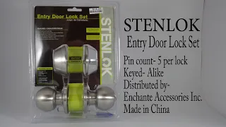 #298 STENLOK  Entry Door Lock  (How safe is your home ?)