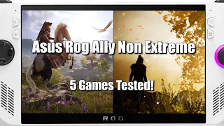 ASUS ROG Ally Z1 Non Extreme Game play 5 Games Tested! | AMD Ryzen Z1 Handheld (RC71L ALLY Z1) Pt 3