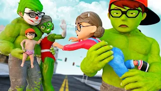 Hulk Pregnant Brewing Baby Zombie - Scary Teacher 3D Brother-Sister Zombie Nick and Tani