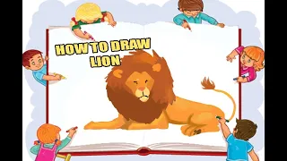 HOW TO DRAW LION | ANIMAL PHOTOSHOP DRAWING FOR BEGINNER | EASY DRAWING TUTORIAL STEP #shorts