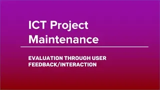 ICT Project Maintenance