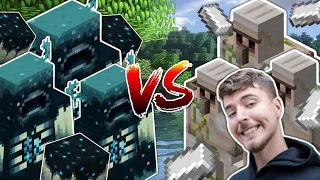 Minecraft Battle: Wardens VS Iron Golems
