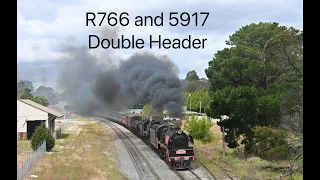 A Day out Trainspotting Featuring Double Header Steam Locomotives R766 and 5917