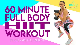 60 Minute Full Body HIIT Strong Workout! 🔥Burn 645 Calories!* 🔥 Day 56 | RC90