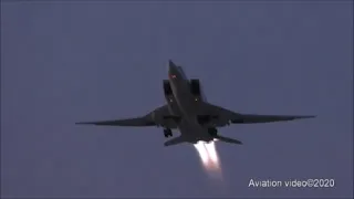 FANTASTIC NIGHT TAKEOFF - ТУ-22М3 Красивый ночной взлет в Кубинке. Форум Армия-2020