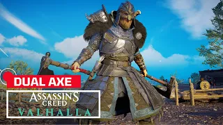 Assassin's Creed Valhalla Galloglach Armor Dual Wield Axe Stealth Kills and Brutal Combat