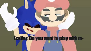 Devil Mario vs Sonic.Exe Stick Nodes animation. Preview.