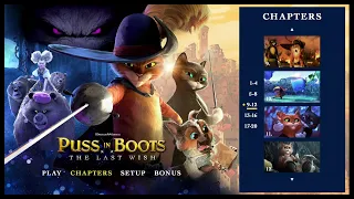 "Puss in Boots: The Last Wish" Blu-ray - Exploring the Blu-ray Menus