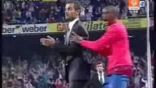 Barcelona vs Real Betis, Eto'o and Guardiola