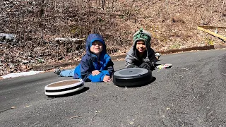 Roombas on the Mountain! Can the Robot Vacuums handle the steep driveway??? And the snow? 🤦‍♀️