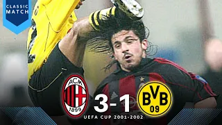 AC Milan vs Dortmund 3-1 || UEFA Cup 2001-2002