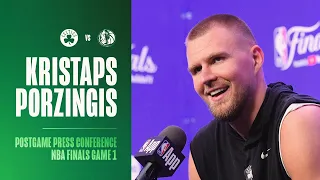 Kristaps Porzingis Postgame Press Conference | NBA Finals Game 1 vs. Dallas Mavericks