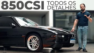 Quase 1 hora de detalhes da raríssima BMW 850 Csi. Tem até OURO.