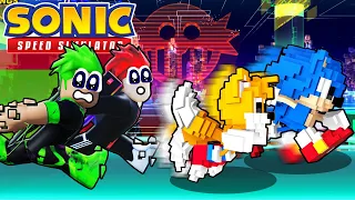 PIXEL SONIC/TAILS Help Us ESCAPE CYBER STATION!!👾(Sonic Speed Simulator)