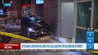 Driver of stolen car involved in crash near Yonge-Dundas