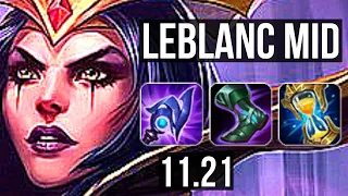 LEBLANC vs ZED (MID) | 16/1/6, Legendary, 300+ games, 900K mastery | NA Diamond | 11.21