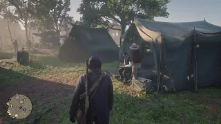 RDR2- General Arthur nearly vomits at Micah butt-kissing his simpleton friend Dutch