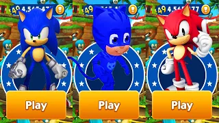 Tag with Ryan vs Sonic Prime Dash vs Sonic Dash - Catboy PJ Masks vs Red Sonic vs Sonic Prime
