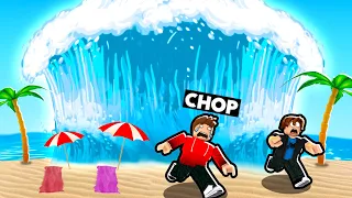 ROBLOX NATURAL DISASTER TSUNAMI MODE IS VERY DANGEROUS WITH CHOP