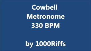 Cowbell Metronome 330 BPM - Beats Per Minute