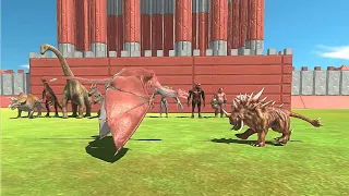 HERBIVORE DINOSAURS + FANTASY TEAM VS INFERNALS TEAM Tournament - Animal Revolt Battle Simulator