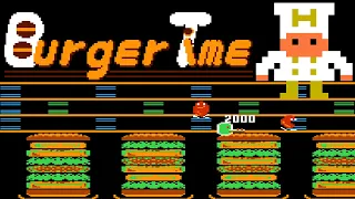 BurgerTime (NES) video game port | 12-stage (2 loops) session for 1 Player 🎮