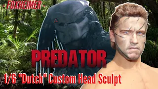 Hot Toys Predator Head sculpt "Dutch" action Arnold Schwarzenegger 1/6 scale figures Custom