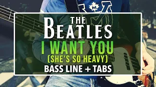 The Beatles - I Want You (She's So Heavy) /// BASS LINE [Play Along Tabs]