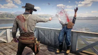 Red Dead Redemption 2 PC 60FPS - Funny & Brutal Moments Vol. 107 (Euphoria Ragdolls)