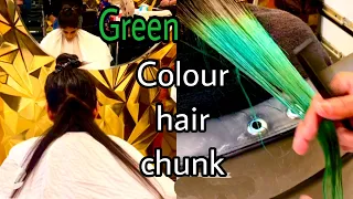 green colour hair chunk || p2 Salon