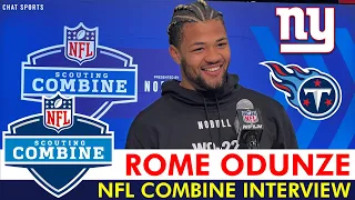Rome Odunze NFL Combine Interview On Meeting With The New York Giants And Tennessee Titans