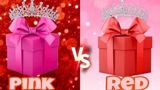 PINK 🆚 RED FIND YOUR FAVORITE COLOUR INSIDE EACH BOX 🎁 JENNY GIFT BOX 🎁