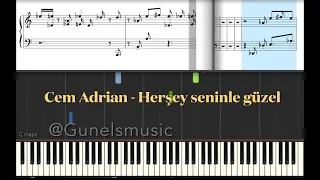 Cem Adrian Herşey Seninle Güzel Notalar #notes #pianotutorial #pianocover