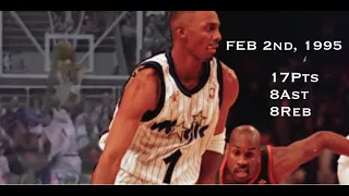 Penny Hardaway 17pts 8ast 8reb Vs Supersonics Feb 2nd 1995