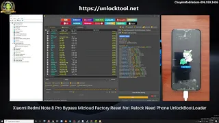 Xiaomi Redmi Note 8 Pro Bypass MiCloud Factory Not Relock Via Fastboot (Need Phone UnlockBootLoader)