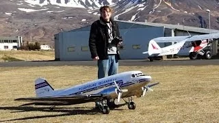 First flight of DC-3 RC 1/8 scale #RC