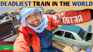 Jumping on World's Longest & Heaviest Train in Mauritania 🇲🇷🔥