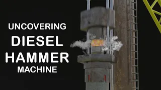 How Diesel Hammer Works ? (Pile Driver Machine)