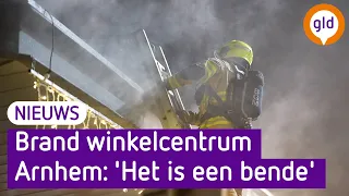 Brand bij winkelcentrum in Arnhem