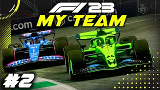 F1 23 MY TEAM CAREER Part 2: Improving in Jeddah! CHAOS at the Front! Red Bull Disaster!