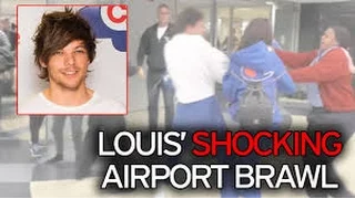 Louis Tomlinson and girlfriend in airport altercation with fans that led to his arrest