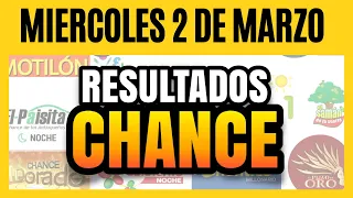 Resultado CHANCE del MIERCOLES 2 de MARZO de 2022 - Resultado Loterias y Chance 💰🍀