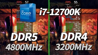 Intel i7-12700K DDR5 vs DDR4 Comparison | Test in 10 Games | 4K