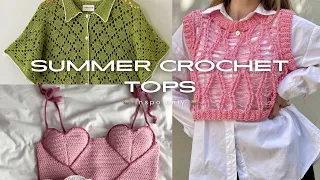 90+ Summer Crochet Tops 🌞🫧 | crochet inspo, tops only