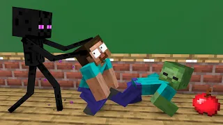 Monster School : Picking Apples - Funny Minecraft Animation